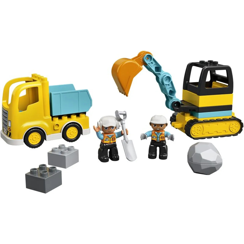 Lego10931 Lego Duplo Construction Φορτηγό Και Ερπυστριοφόρος Εκσκαφέαςpapell.gr